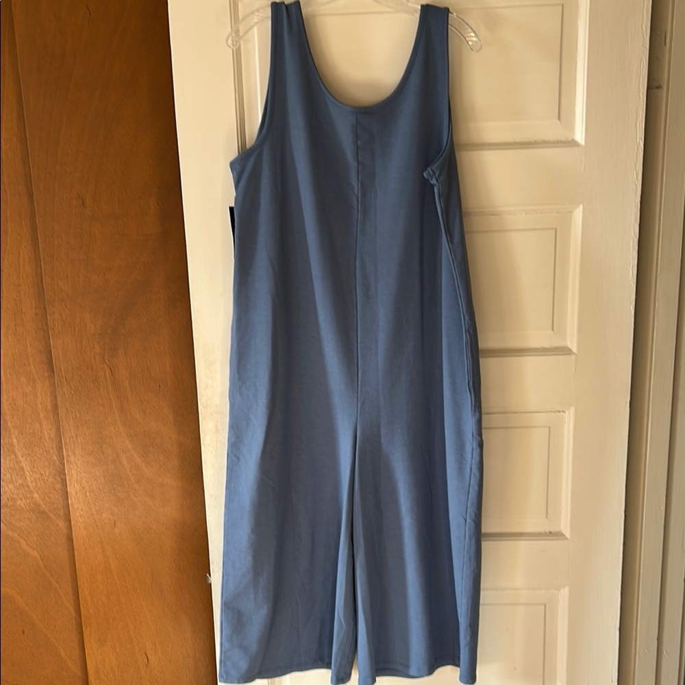 AnyBody Blue Jumpsuit - Picture 4 of 6